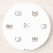 猫柄 コースター (正面)