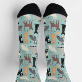 猫柄 ソックス (上部)