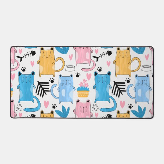 猫柄 デスクマット (正面)