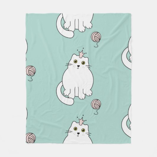 猫柄 フリースブランケット (正面)
