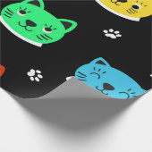 猫柄 ラッピングペーパー (角)