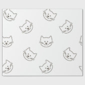 猫柄 ラッピングペーパー (フラット)