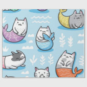 猫柄 ラッピングペーパー (フラット)