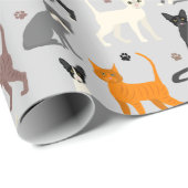 猫柄 ラッピングペーパー (ロールコーナー)