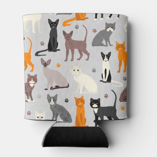 猫柄 缶クーラー (裏面)