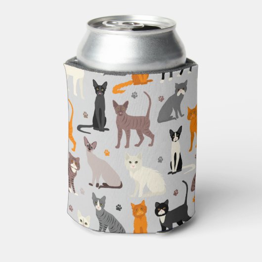 猫柄 缶クーラー (缶裏面)