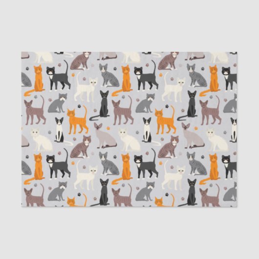 猫柄 薄葉紙 (正面)