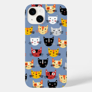 猫柄(青) Case-Mate iPhone 14ケース