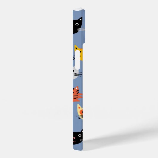 猫柄(青) Case-Mate iPhoneケース (裏面 / 右)