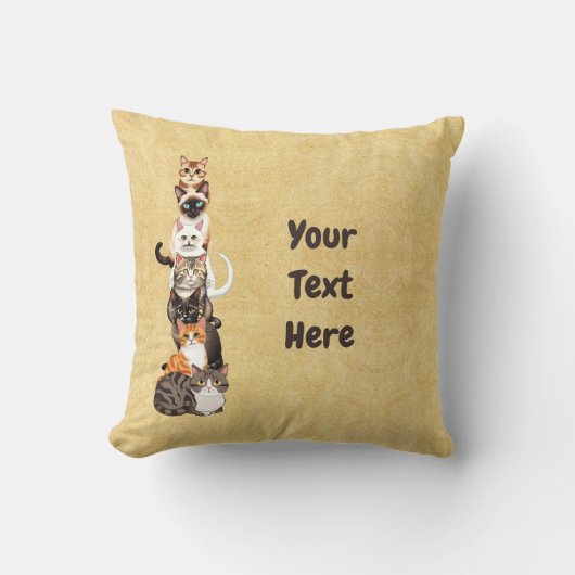 猫柱の猫の塔 クッション (正面)