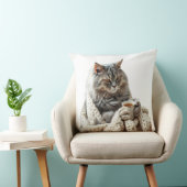 猫楽しむ冬茶 クッション (椅子)