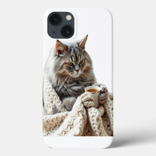 猫楽しむ冬茶 Case-Mate iPhoneケース (裏面)