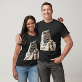 猫楽しむ冬茶 Tシャツ (ユニセックス)