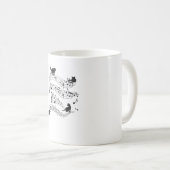 猫楽譜楽譜子猫おもしろい コーヒーマグカップ (正面右)