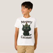 猫様クリスマスの憂鬱な猫 Tシャツ (正面フル)