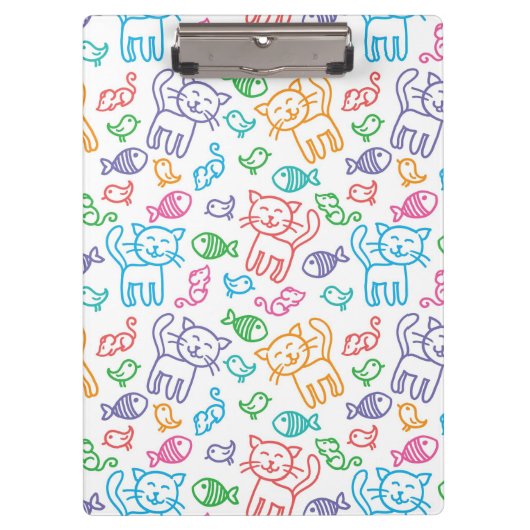 猫模様 クリップボード (正面)