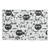 猫模様 枕カバー (裏面-左)