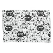 猫模様 枕カバー (正面左)