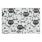 猫模様 枕カバー (正面右)