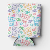 猫模様 缶クーラー (正面)