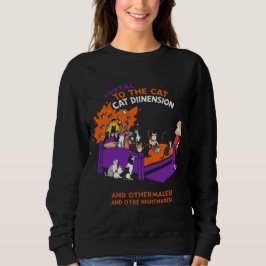 猫次元へのポータル:面白い猫の混乱Tシャツ スウェットシャツ