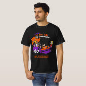 猫次元へのポータル:面白い猫の混乱Tシャツ Tシャツ (正面フル)