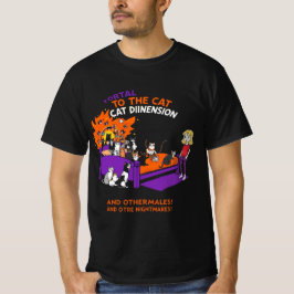 猫次元へのポータル:面白い猫の混乱Tシャツ Tシャツ
