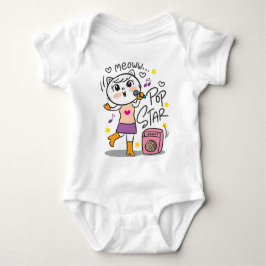 猫歌手 ベビーボディスーツ