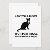 猫死ねずみ枕 サンキューカード (正面/裏面)