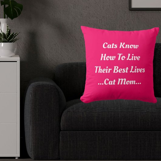 猫母さん猫が一生に最高のピンク クッション