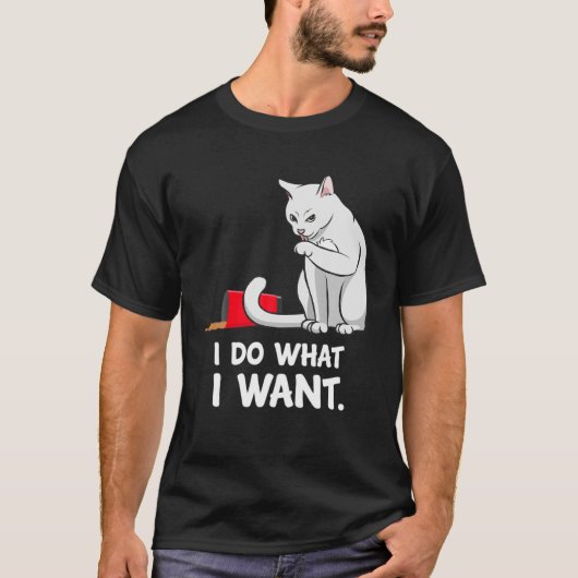猫母さん私が欲しいことをする Tシャツ (正面)