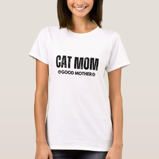 猫母さん良い母 Tシャツ (正面)