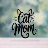 猫母ひげ耳 アクリルサイン (ニュートラル)