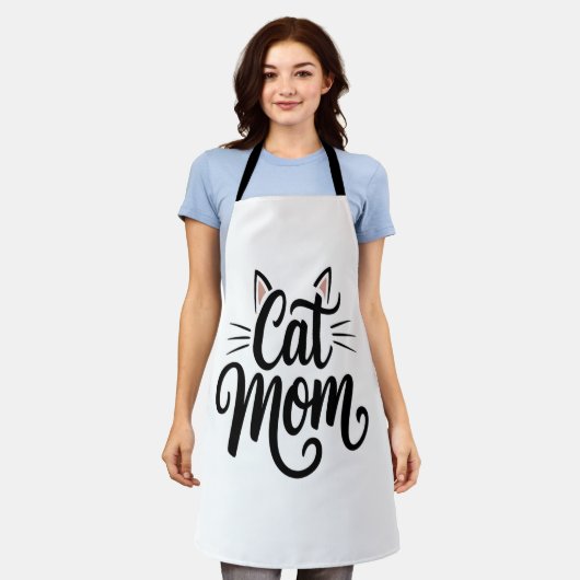 猫母ひげ耳 エプロン (着用した状態)