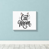 猫母ひげ耳 キャンバスプリント (インサイチュ (ウッドフロア))