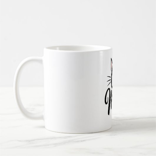 猫母ひげ耳 コーヒーマグカップ (左)