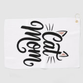 猫母ひげ耳 ゴルフタオル (横)
