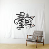 猫母ひげ耳 タペストリー (インサイチュ(横))