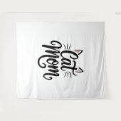 猫母ひげ耳 タペストリー (正面(横))