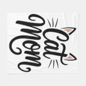 猫母ひげ耳 フリースブランケット (正面(横))