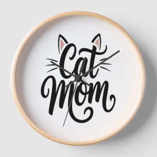 猫母ひげ耳 壁時計
