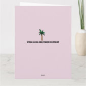 猫母アートガール誕生日カード4フレーミング カード (裏面)