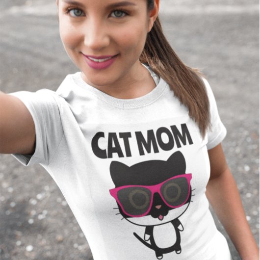 猫母サングラスカッコいいス猫Tシャツ Tシャツ