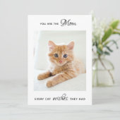 猫母パーソナライズされたペット写真母の日 シーズンカード (スタンド正面)