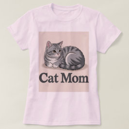 猫母ピンクTシャツ Tシャツ