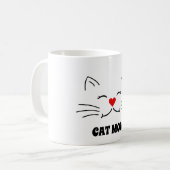 猫母マグカップを目的 コーヒーマグカップ (正面左)