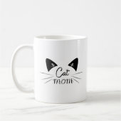 猫母マザーラバーママ子猫かわいいおもしろいニャー コーヒーマグカップ (左)