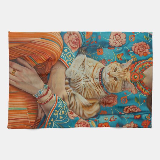 猫母 キッチンタオル (横)