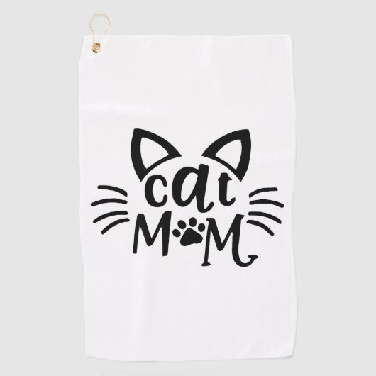 猫母 ゴルフタオル (正面)