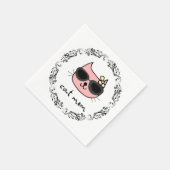 猫母 スタンダードカクテルナプキン (角)